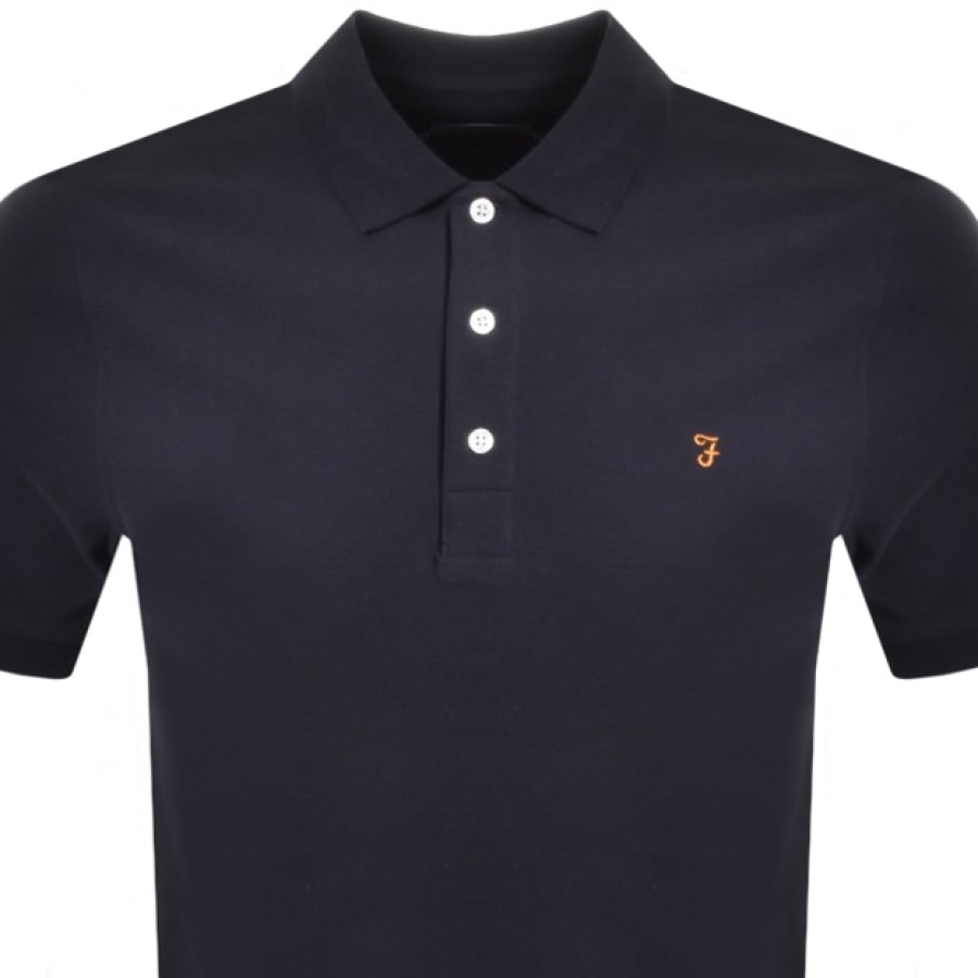 Alternative Image for ProductFarah Vintage Short Sleeve Polo T Shirt Navy2